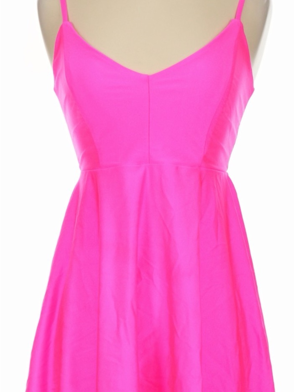 HALARA Neon Pink Spaghetti Strap Mini Dress
